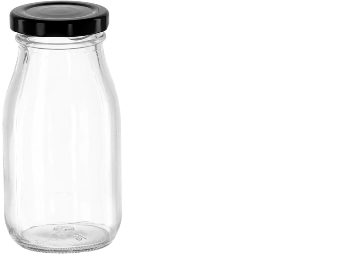 Sticluță pentru suc 200 ml cu capac metalic cu filet 50 mm