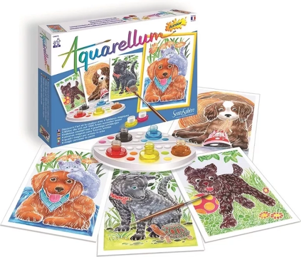 Sentosphere set de acuarele junior – cățeluși