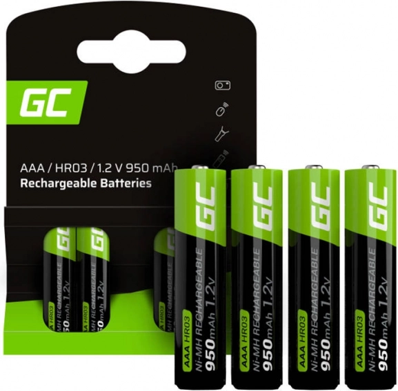Baterii reîncărcabile AAA GREEN CELL 950 mAh (4 buc.)
