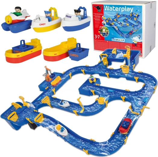 Set de joacă cu apă Amsterdam Waterplay – port mare cu bărci