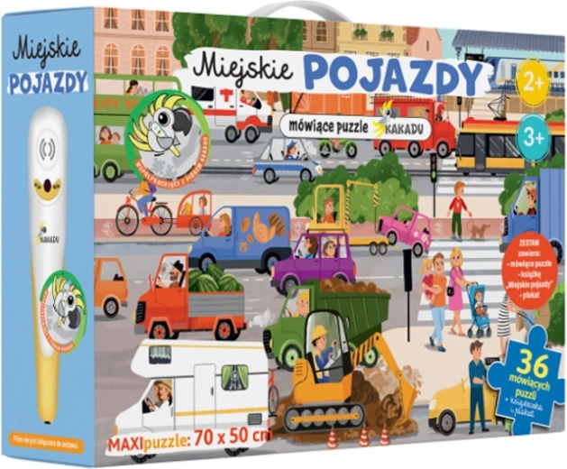 Puzzle vorbitor Kakadu – vehicule urbane