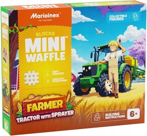 Marioinex Mini Waffle Fermier – tractor cu pulverizator (50 piese)