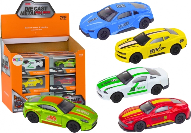 Mașinuță metalică 1:43 cu mecanism și roți din cauciuc