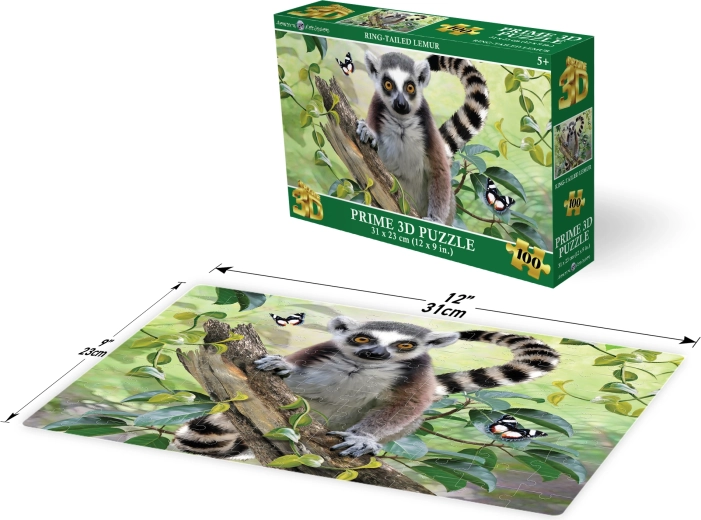 Puzzle 3D lemur 100 piese