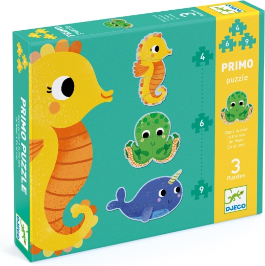 DJECO Puzzle „În mare” 3 în 1