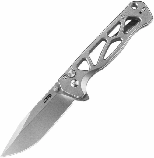 CJRB Chord Steel cuțit tactic pliabil de buzunar 8,8 cm, stonewash, tot din oțel
