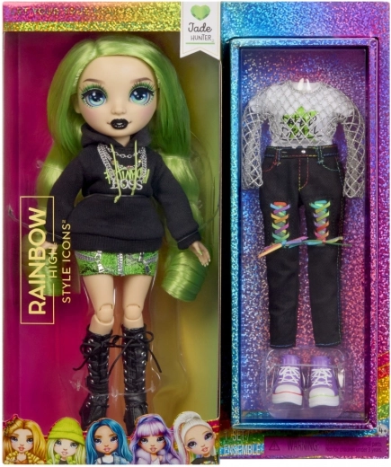 Rainbow High păpușă la modă Jade Hunter cu 2 ținute