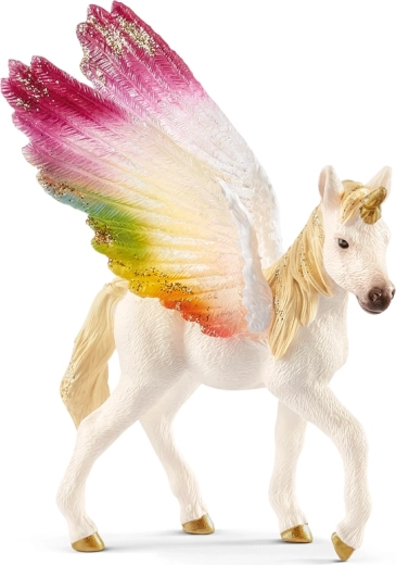 Mânzul unicorn curcubeu cu aripi Schleich