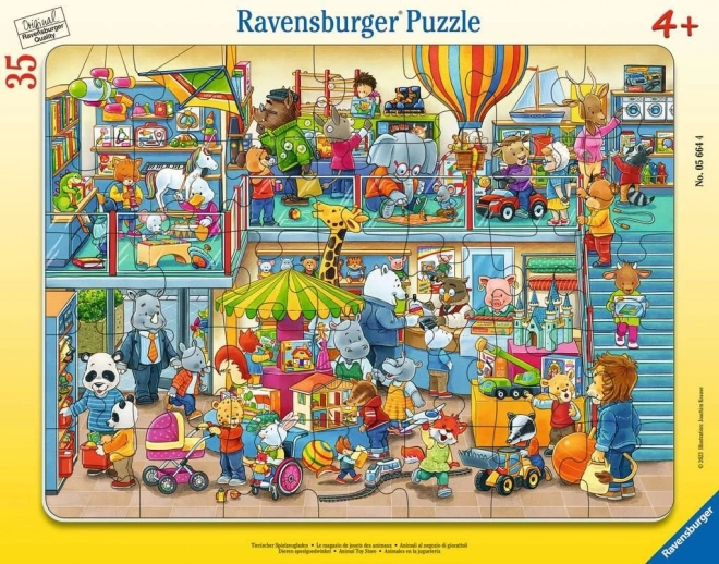 RAVENSBURGER Puzzle Jucăriarie pentru animale 35 piese