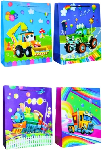 Pungă cadou M pentru copii – mix de motive