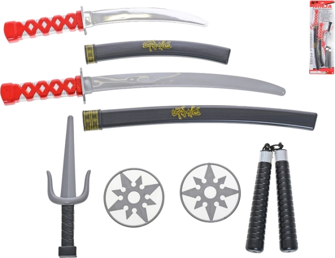 Set ninja – set de acțiune pentru copii cu săbii samurailor și accesorii