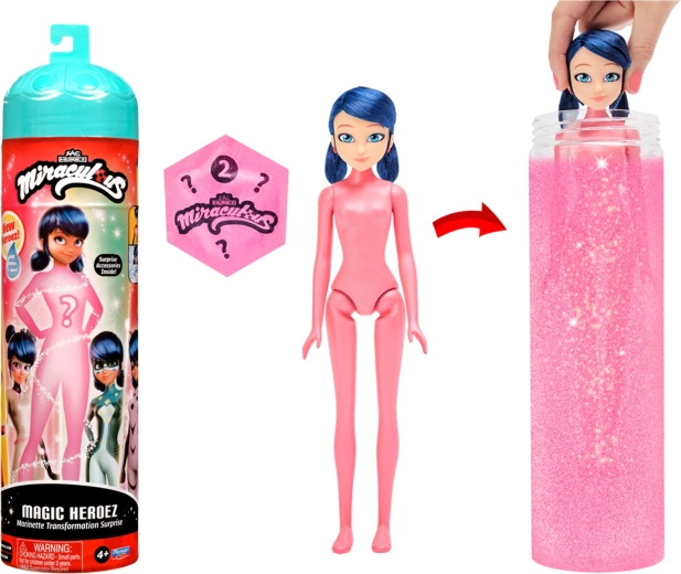 Păpușă Miraculous Magic Heroez Marinette cu transformare magică și accesorii