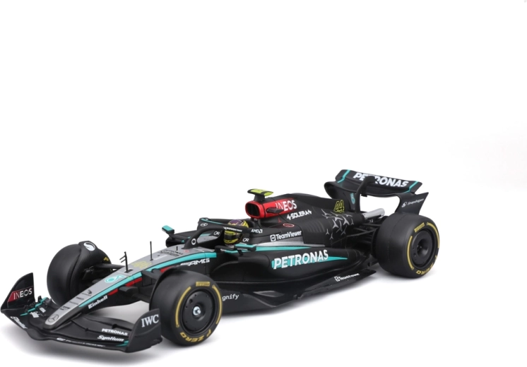 Kit de asamblare model Bburago Racing Mercedes‑AMG Petronas W15 2024 #44 Lewis Hamilton 1:24