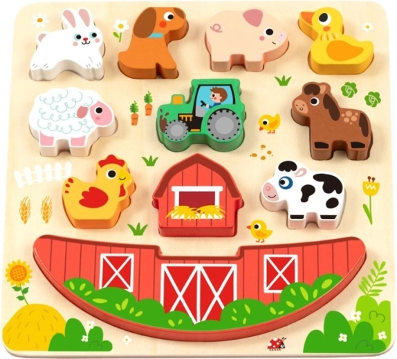 2Kids Toys puzzle de echilibru Fermă 2 în 1