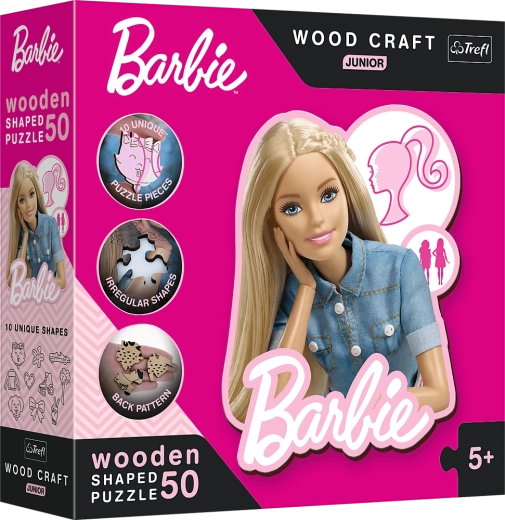 Puzzle din lemn Barbie pentru copii 50 piese