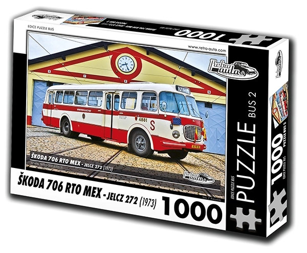 Puzzle RETRO-AUTA Škoda 706 RTO MEX – autobuz, 1000 piese