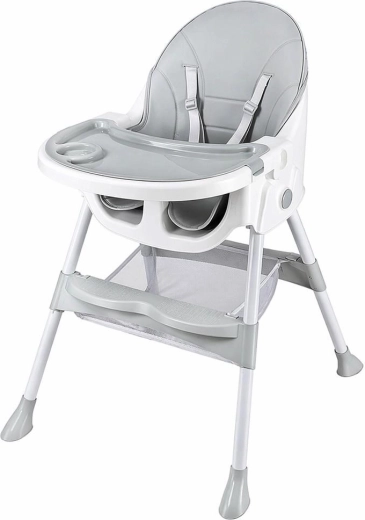Scaun de masă pentru copii BABY MIX Nora, gri prăfuit