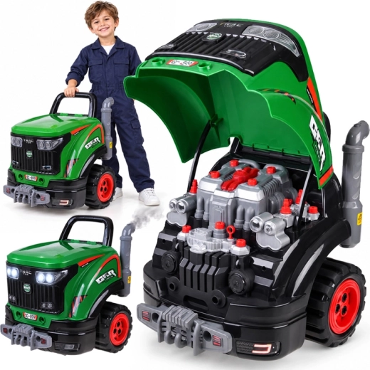 Tractor interactiv cu atelier pentru micul mecanic