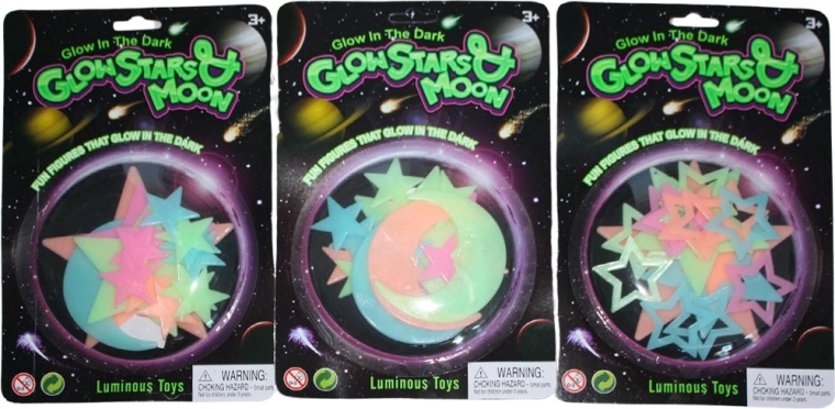 Decorațiune din plastic luminoasă lună și stele color