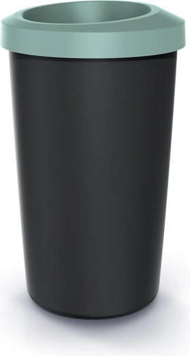 Coș de gunoi cu capac deschis 35 l din plastic reciclat