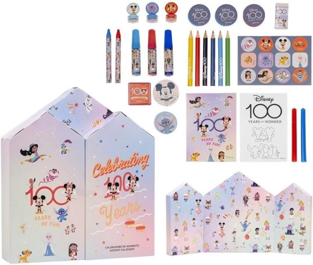 Calendar de Advent Disney 100 cu articole pentru scris și desen
