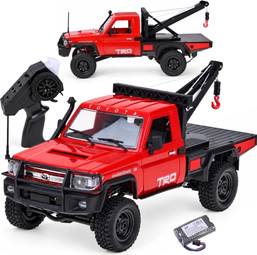 Vehicul de remorcare RC pentru teren Toyota Land Cruiser 4×4 cu troliu 1:12
