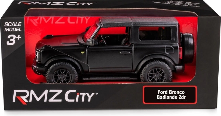 Model metalic de mașină Ford Bronco Badlands 2023 1:32/39 negru mat