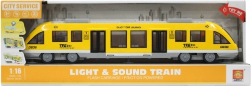 Tramvai pe inerție galben 1:16