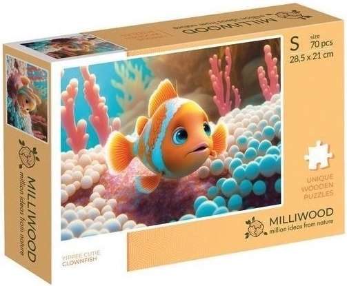 Milliwood Yippee cutie pește clovn – puzzle din lemn