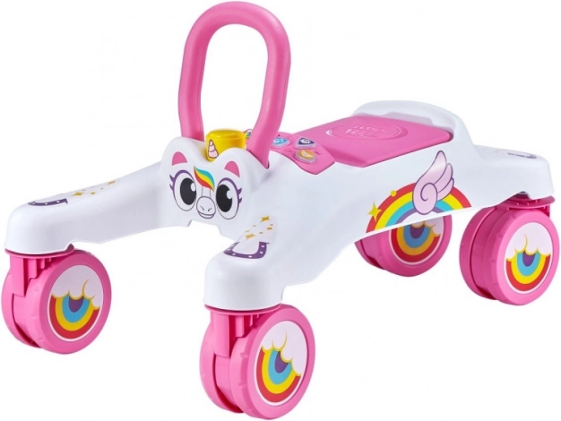 Vehicul de împins interactiv TINY TOWN unicorn – alb