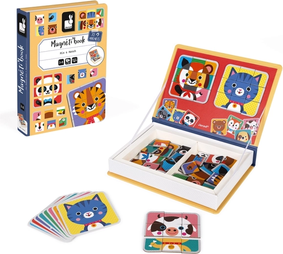 Cartea magnetică Janod Animale - Puzzle