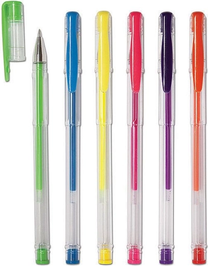 Set de pixuri gel neon 6 bucăți CONCORDE