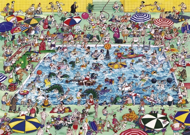 Puzzle 1000 piese Distracție lângă piscină
