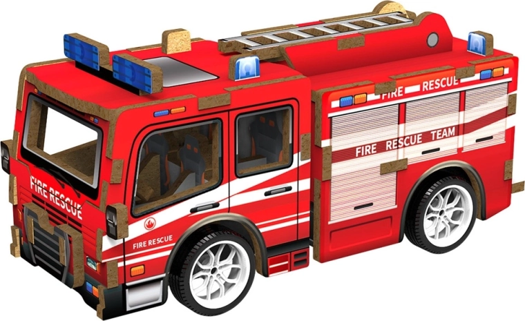 2Kids Toys puzzle 3D din lemn mașină de pompieri