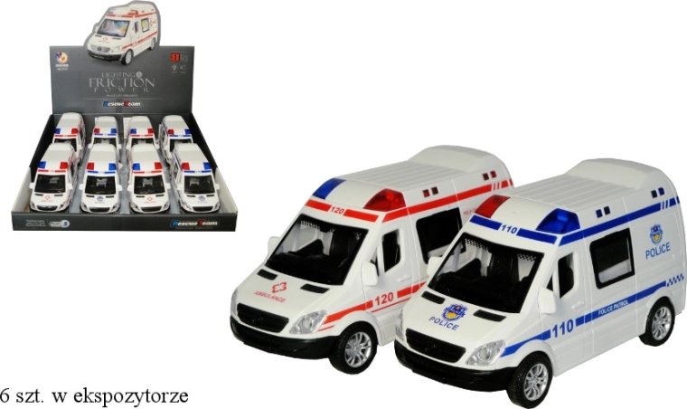 Ambulanță cu lumină și sunet - 1 bucată