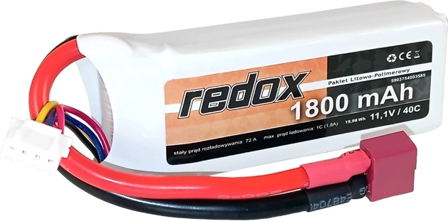 Acumulator Redox LiPo 1800 mAh 11,1 V 40C