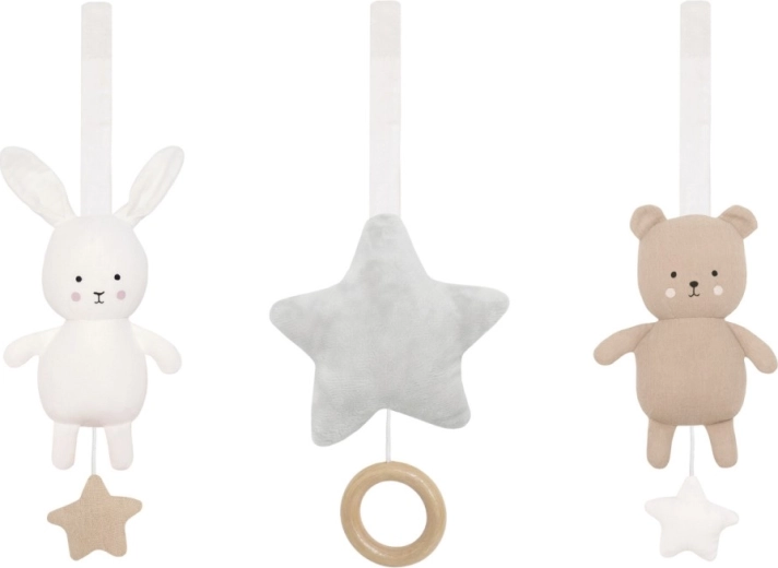 Jabadabado jucării textile pentru bara de activități teddy & bunny