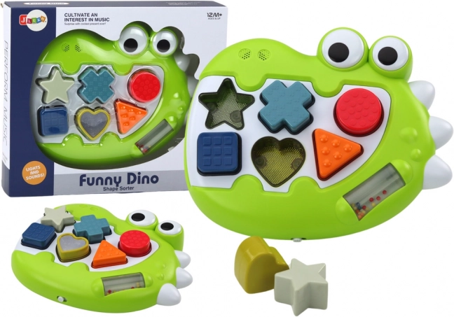 Sorter senzorial dinozaur cu melodii pentru cei mici