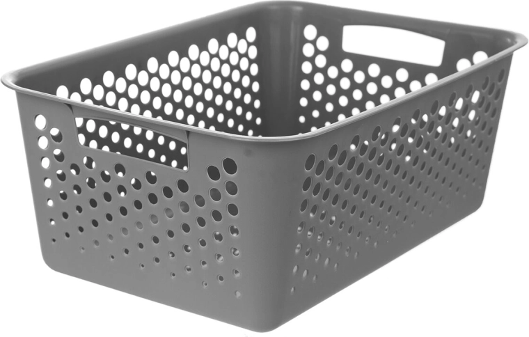 Coș de depozitare UH Art gri 36,5 × 25,5 × 14,5 cm