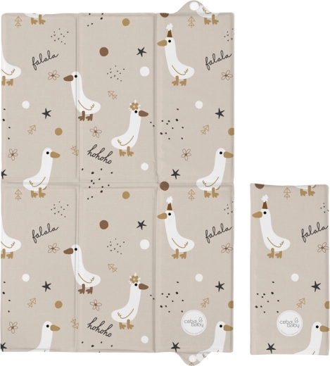 Ceba Baby saltea de înfășat pliabilă de călătorie Basic Crazy Ducks 60 × 40 cm