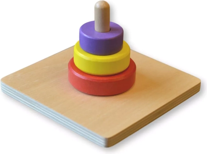 Moyo Montessori trei cercuri colorate pe țăruș - 1 bucată
