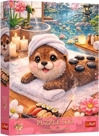 Puzzle Trefl 500 Premium Plus – vidră drăguță la spa