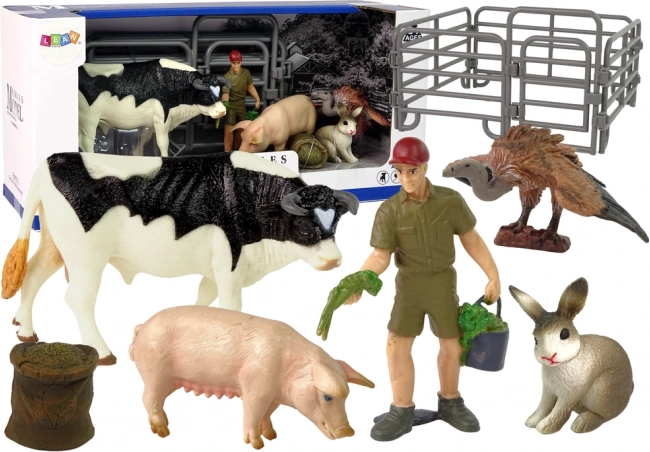 Set mare de figurine animale ferma domestica