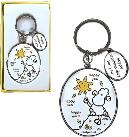 Breloc Sheepworld – insignă stilată pentru chei, rucsac și geantă