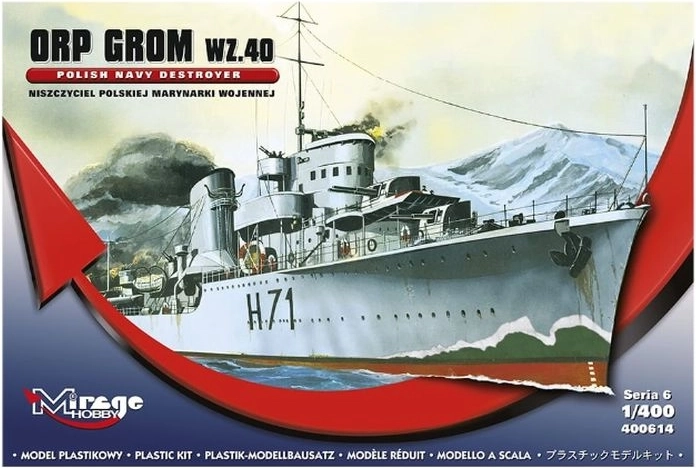 Mirage kit de modelism naval ORP Grom WZ40 S06