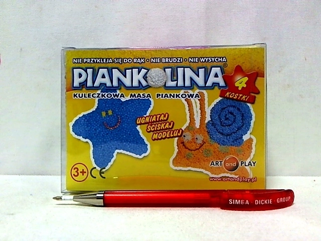 Piankolina plastilină modelatoare galbenă, 4 cuburi