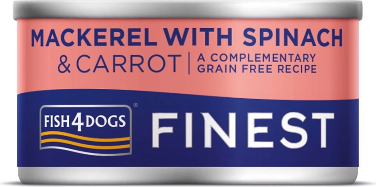 Conservă pentru câini cu macrou, morcov și spanac 85 g