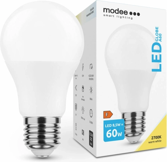 Modee Smart Lighting Bec LED A60 8,5 W E27, 806 lm, alb cald