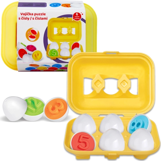 Ouă educative cu numere – set de 6 bucăți