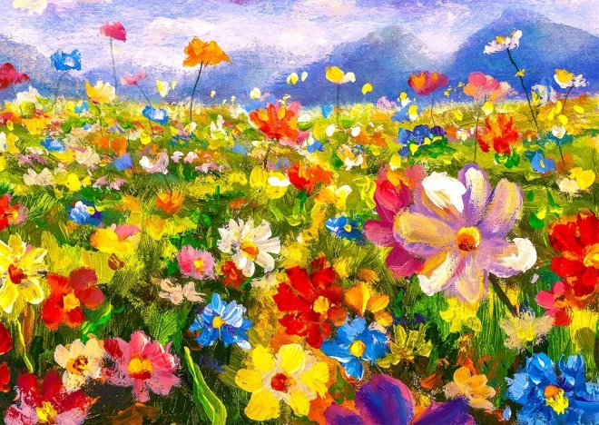 Puzzle Pajiște florală colorată 1000 piese ENJOY